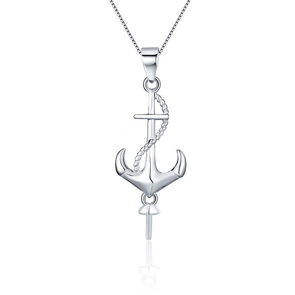 3982 Sterling Silver Anchor Bail Pin Pendant Fitting for Pearl Jewelry